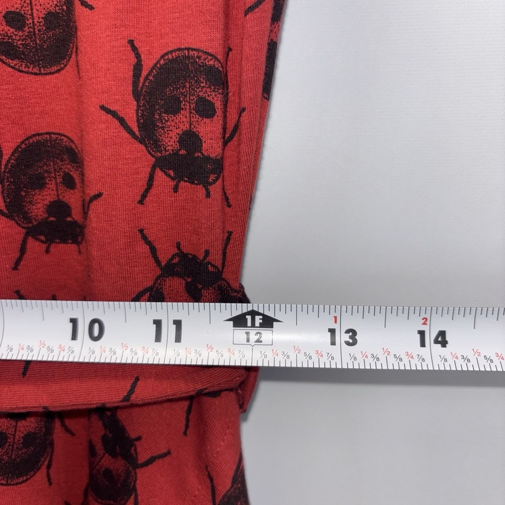 Effie's Heart Red Ladybug Print Crisscross Back Skater Dress Size Small - Picture 6 of 7